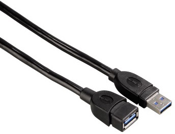Кабель Hama H-54504 USB 3.0 A-A (m-f) 0.5 м экранированный 5 Гбит/с 1зв черный (00054504)