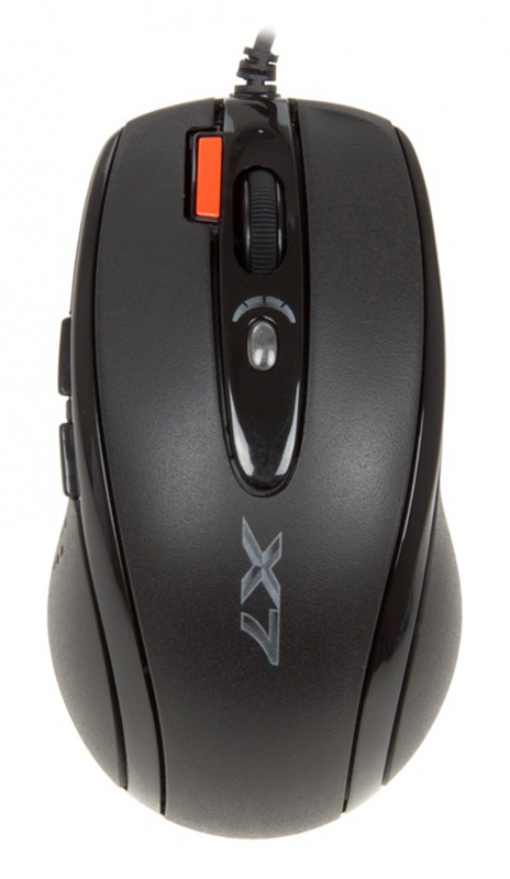 Мышь A4 X-710BK черный оптическая (2000dpi) USB игровая (6but)
