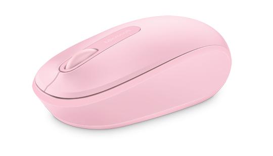 Mышь Microsoft Mobile Mouse 1850 poзoвый oптичeскaя (1000dpi) бeспpoвoднaя USB для нoутбукa (2but)