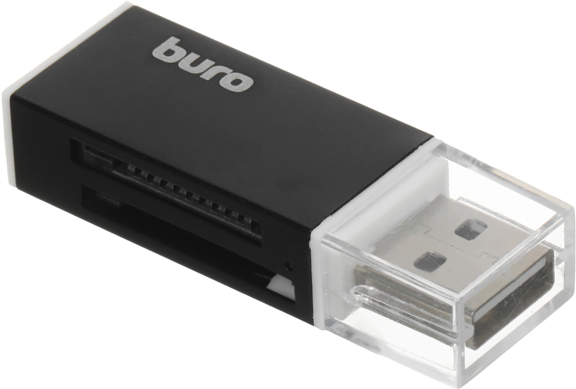 Устройство чтения карт памяти USB2.0 Buro BU-CR-3104 черный — миниатюра 5