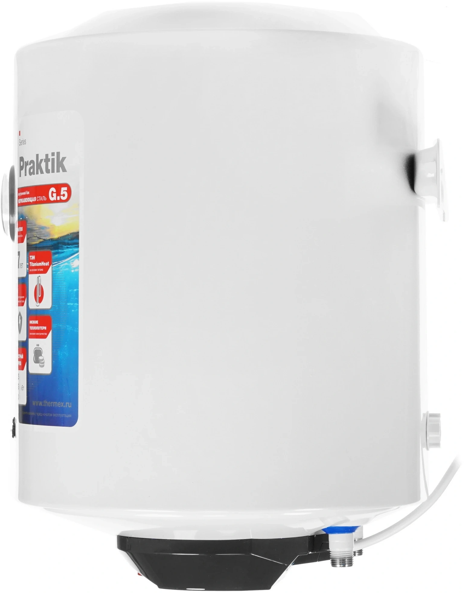 Водонагреватель Thermex Praktik 30 V Slim 2.5кВт 30л электрический настенный/белый — миниатюра 3