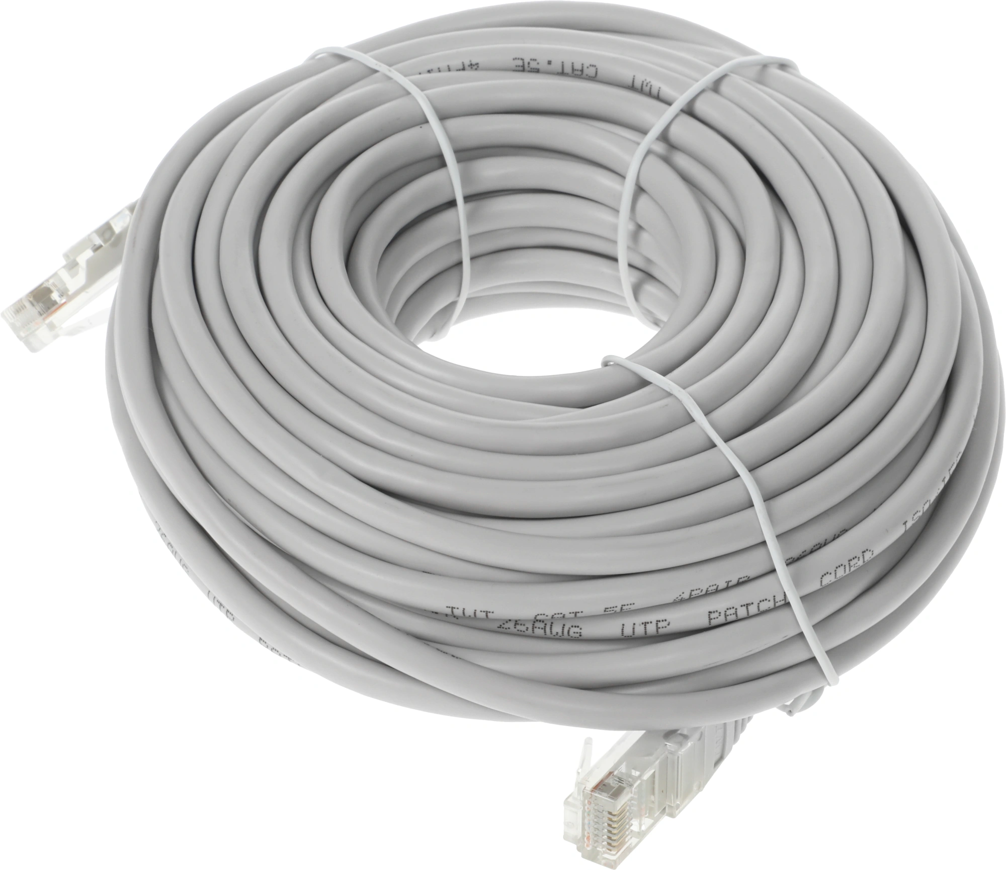 Патч-корд Lanmaster TWT-45-45-15-GY UTP RJ-45 вил.-вилка RJ-45 кат.5E 15м серый ПВХ (уп.:1шт) — миниатюра 2