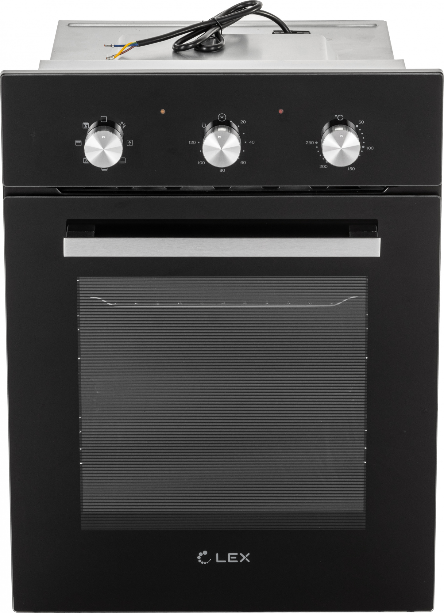 Духовой шкаф Электрический Lex EDM 4570 BL стекло черное — фото 1