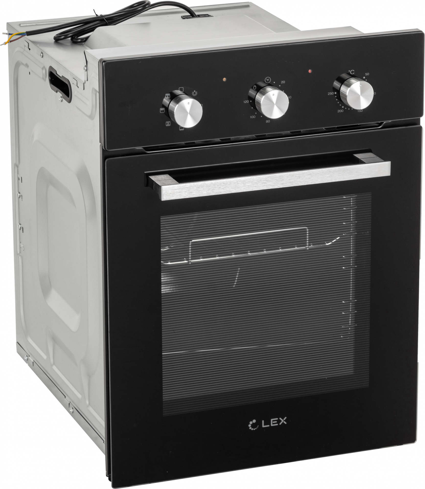 Духовой шкаф Электрический Lex EDM 4570 BL стекло черное — миниатюра 3