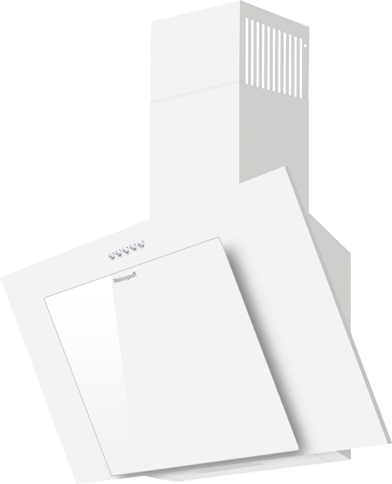 Вытяжка каминная Weissgauff Sigma 60 PB WH белый управление: кнопочное (1 мотор) — миниатюра 4