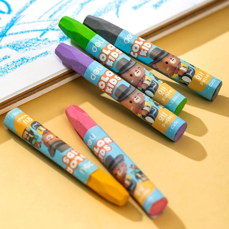 Масляная пастель Deli EC20124 Color Kids шестигр. 24цв. пл.кор. — миниатюра 2