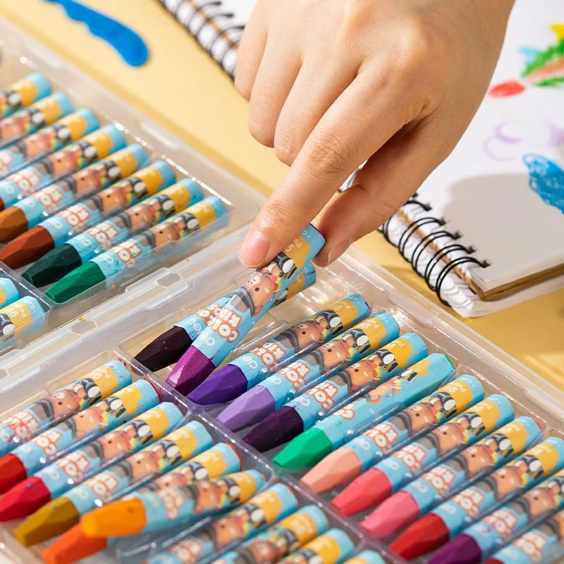 Масляная пастель Deli EC20124 Color Kids шестигр. 24цв. пл.кор. — миниатюра 4