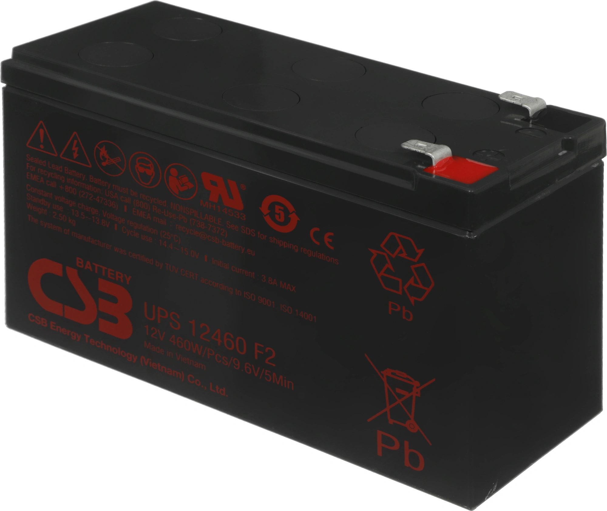 Батарея для ИБП CSB UPS12460 F2 12В 9Ач — миниатюра 5