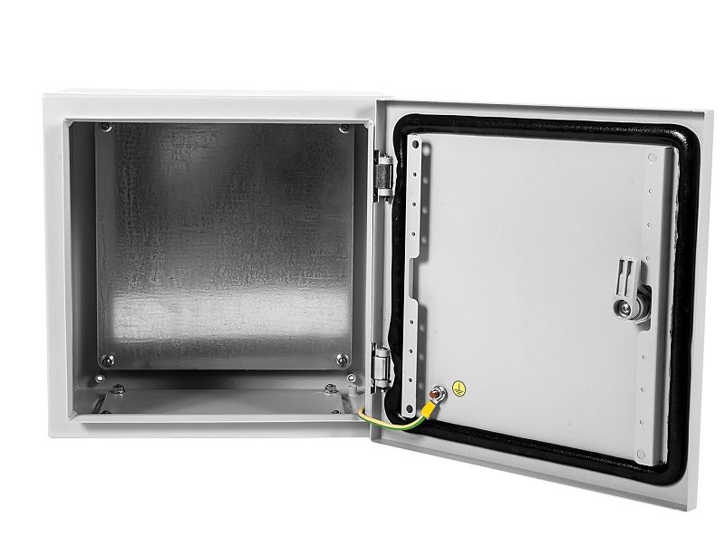 Шкаф электротехнический Elbox ELBOX EMW-500.400.210-1-IP66 одноствор. настенный 500мм 400мм 210мм 195мм IP66 несъемн.бок.пан. 100кг светло-серый сталь — миниатюра 2