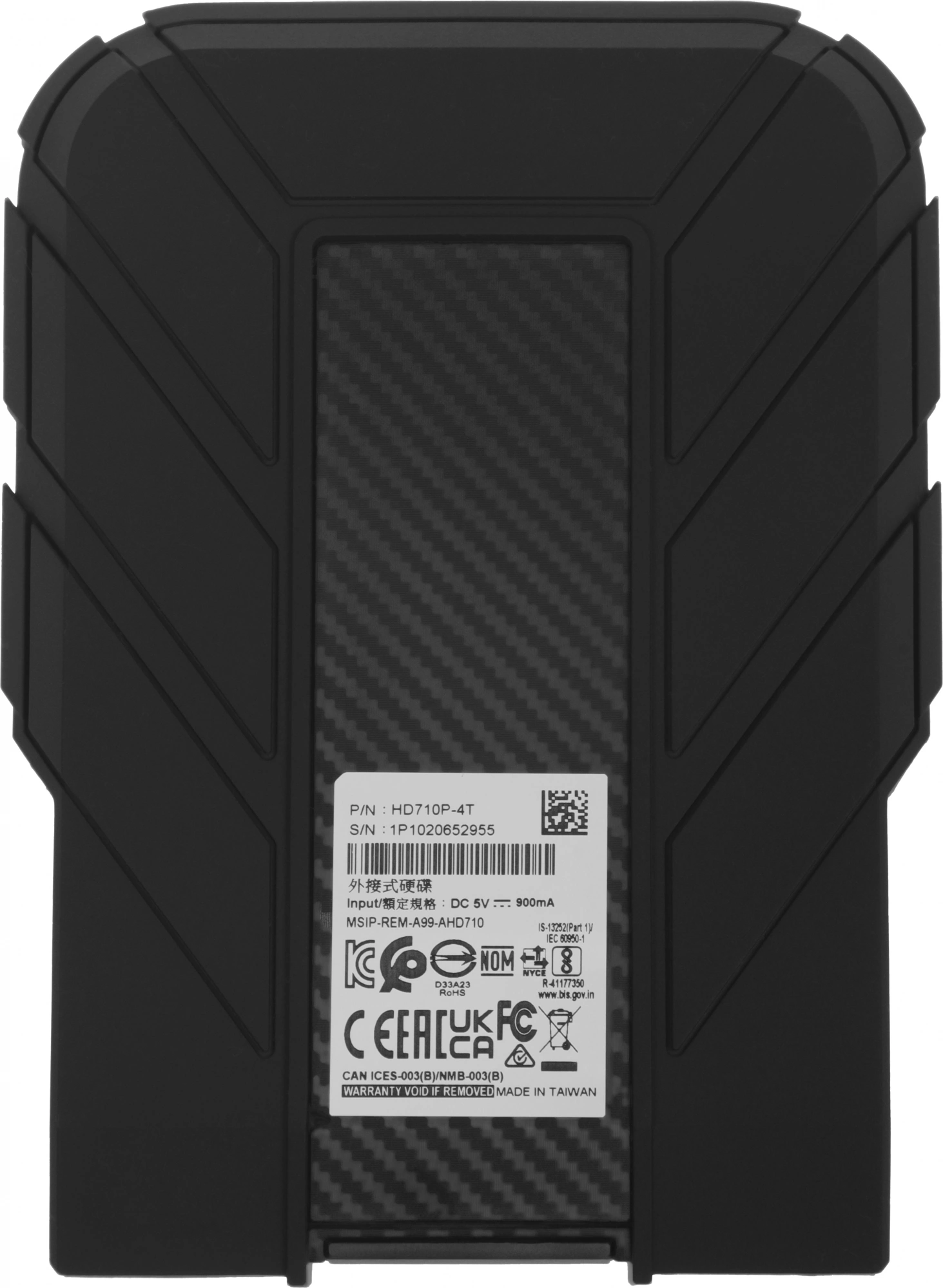 Жесткий диск A-Data USB3.0 4TB AHD710P-4TU31-CBK HD710Pro DashDrive Durable 2.5" черный — миниатюра 2