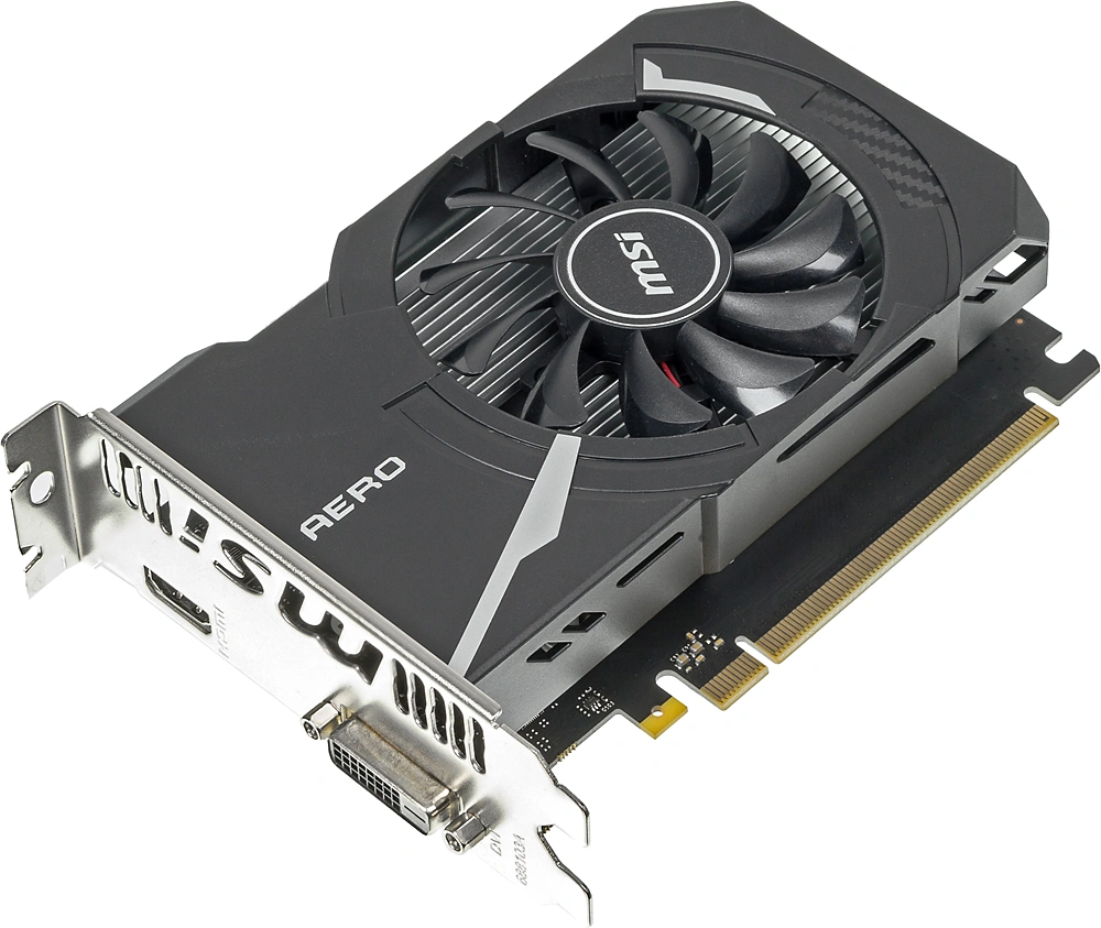 Видеокарта MSI PCI-E 3.0 GT 1030 AERO ITX 2GD4 OC NVIDIA GeForce GT 1030 2Gb 64bit DDR4 1189/2100 HDMIx1 HDCP Ret — фото 1