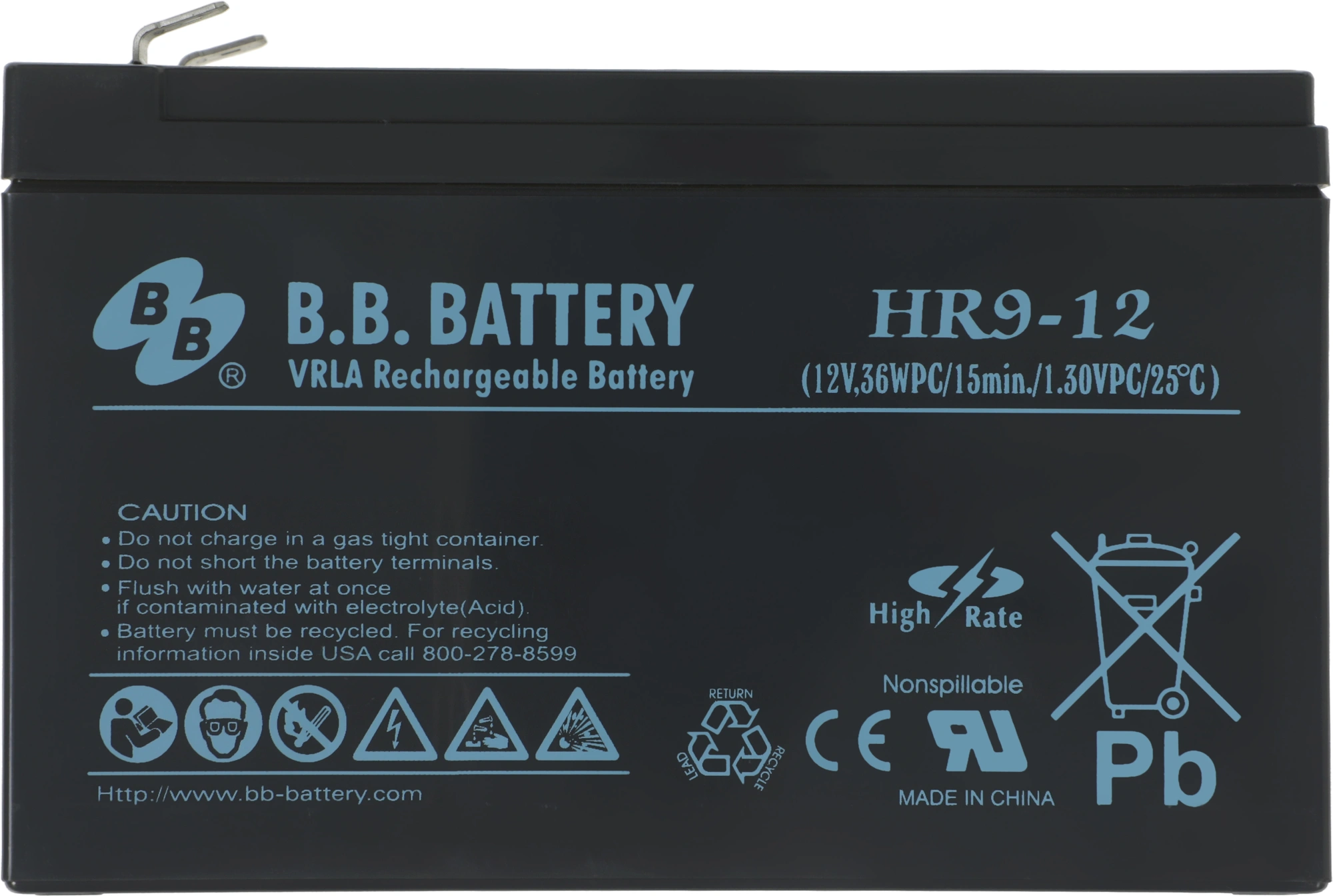 Батарея для ИБП BB HR 9-12 12В 9Ач — миниатюра 6