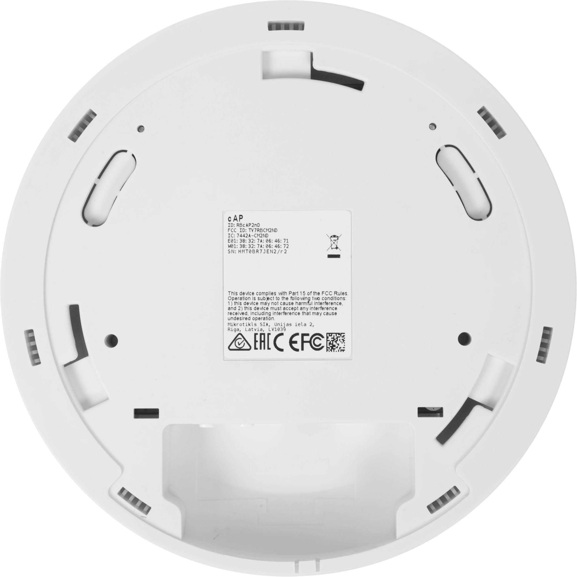 Точка доступа MikroTik cAP (RBCAP2ND) N300 10/100BASE-TX белый — миниатюра 7