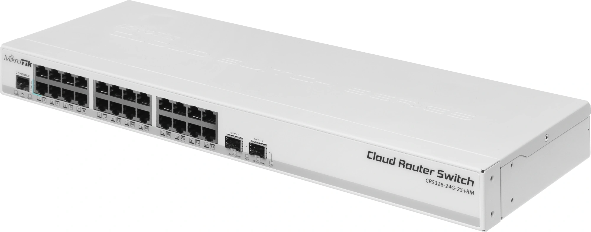 Коммутатор MikroTik CRS326-24G-2S+RM (L3) 24x1Гбит/с 2SFP+ управляемый — фото 1