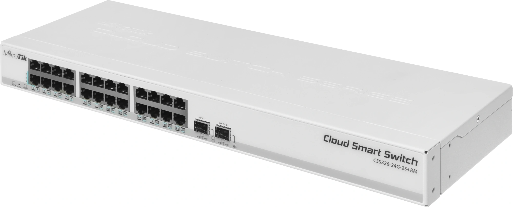 Коммутатор MikroTik CSS326-24G-2S+RM (L2) 24x1Гбит/с 2SFP+ управляемый — фото 1