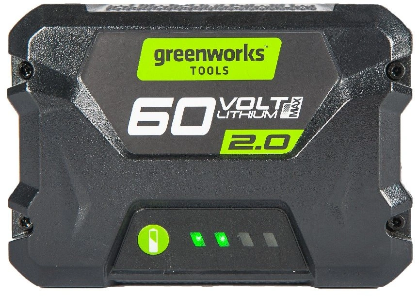 Батарея аккумуляторная Greenworks G60B2 60В 2Ач Li-Ion (2918307) — миниатюра 2