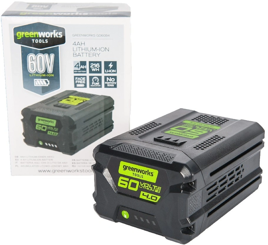 Батарея аккумуляторная Greenworks G60B4 60В 4Ач Li-Ion (2918407) — миниатюра 5