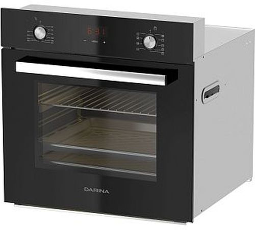 Духовой шкаф Электрический Darina 2V5 BDE 112 708 B черный/стекло черное — миниатюра 2