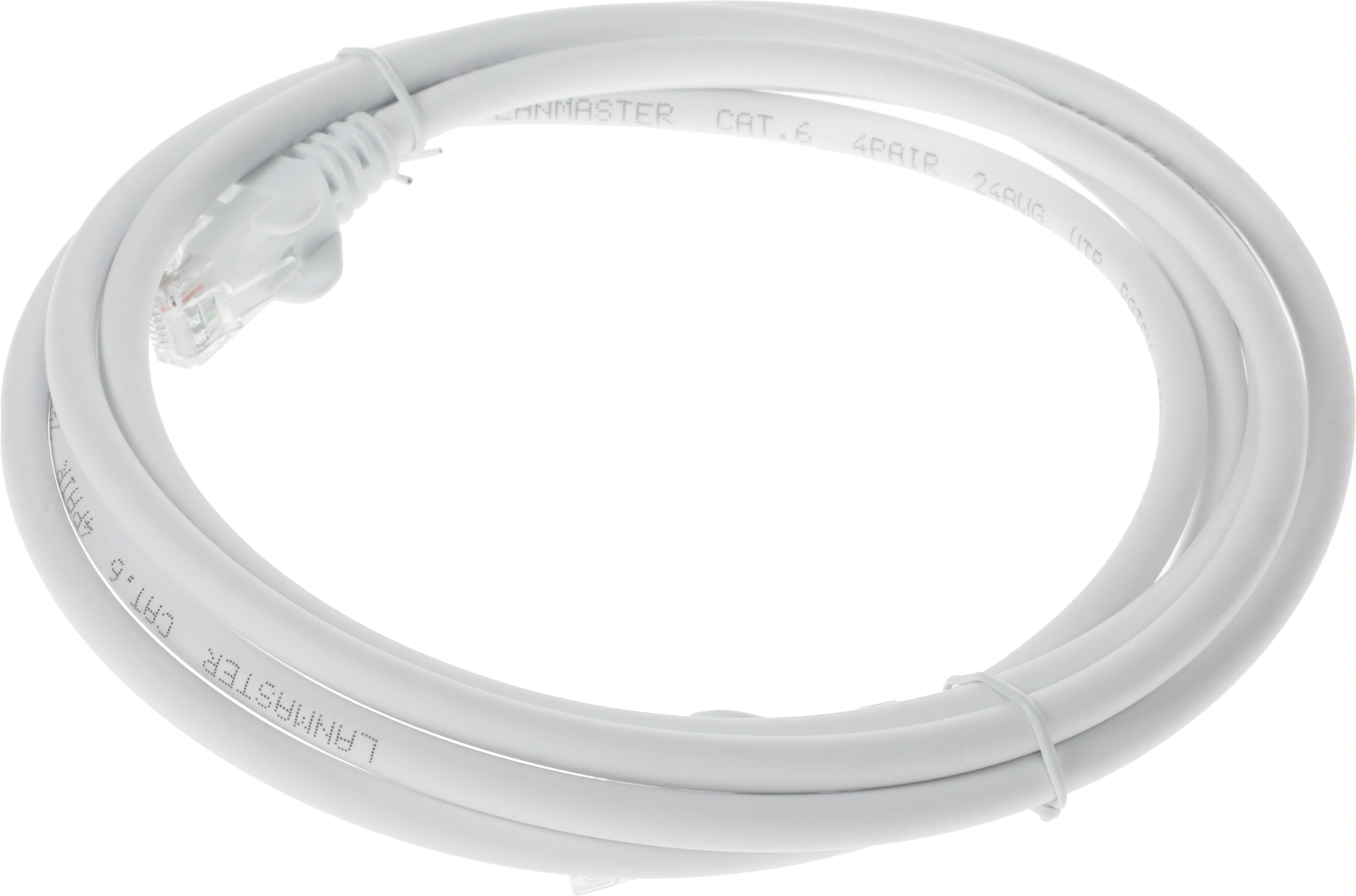 Патч-корд Lanmaster LAN-PC45/U6-2.0-WH UTP RJ-45 вил.-вилка RJ-45 кат.6 2м белый LSZH (уп.:1шт) — миниатюра 2