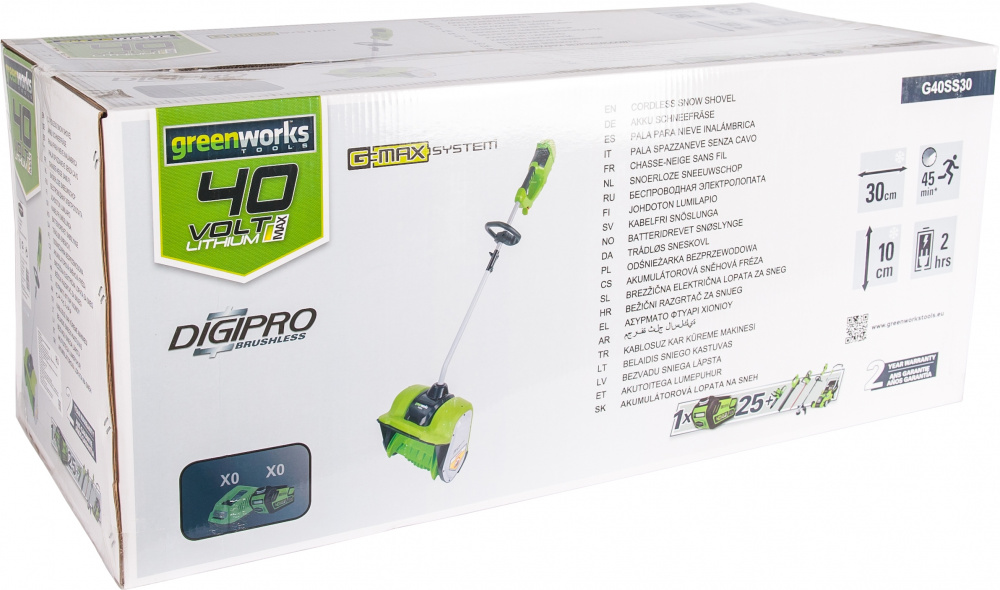 Снегоуборщик электр. Greenworks GD40SSK4 — миниатюра 4