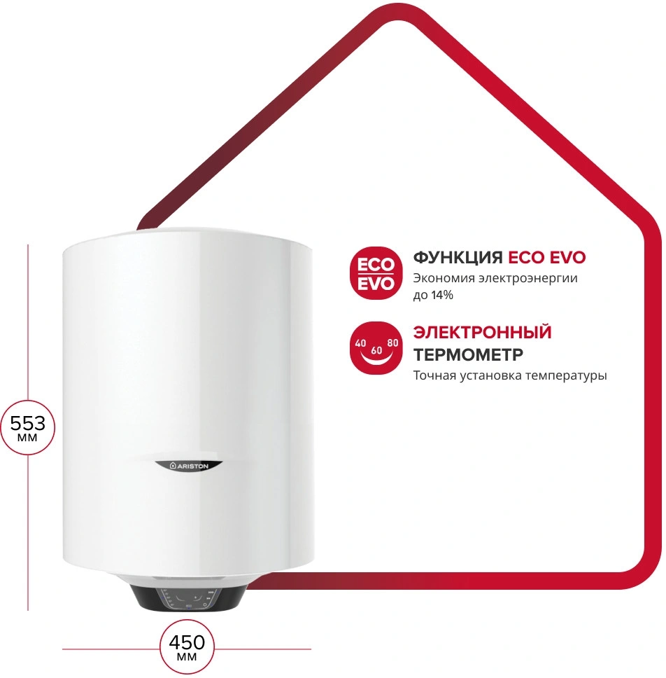 Водонагреватель Ariston PRO1 ECO INOX ABS PW 50 V 2.5кВт 50л электрический настенный/белый — миниатюра 4