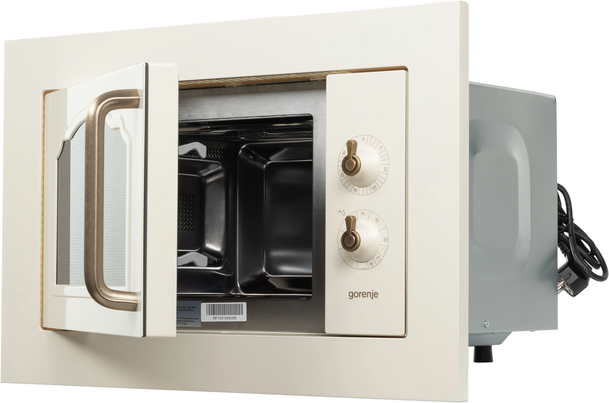 Микроволновая печь Gorenje BM235CLI 23л. 800Вт слоновая кость (встраиваемая) — миниатюра 2