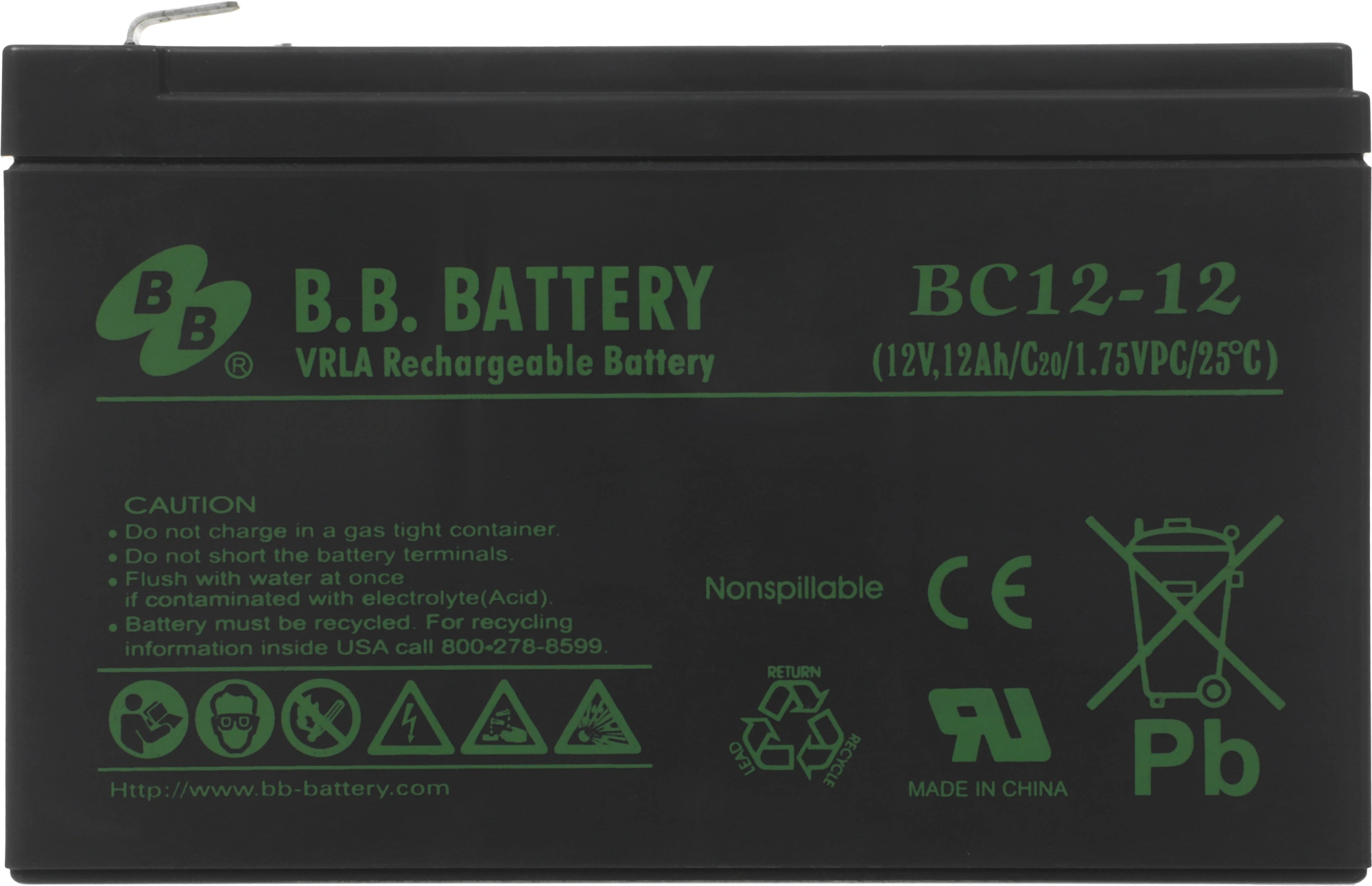 Батарея для ИБП BB BC 12-12 12В 12Ач — миниатюра 5