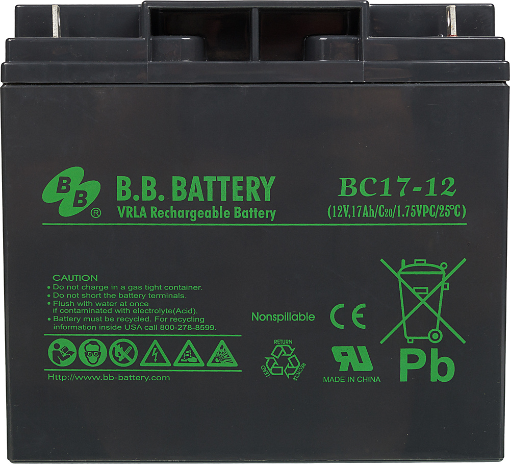 Батарея для ИБП BB BC 17-12 12В 17Ач — миниатюра 3