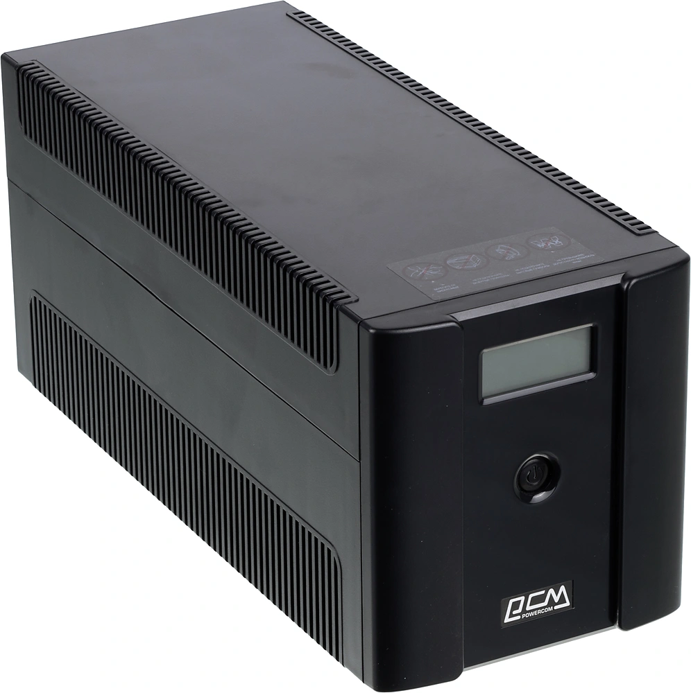 Источник бесперебойного питания Powercom Raptor RPT-2000AP LCD 1200Вт 2000ВА черный — миниатюра 3