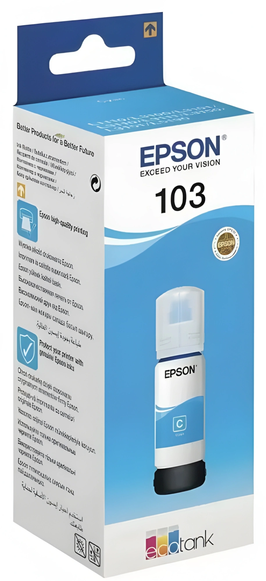 Чернила Epson 103 C13T00S24A голубой65мл для Epson L3100/3110/3150 — миниатюра 2