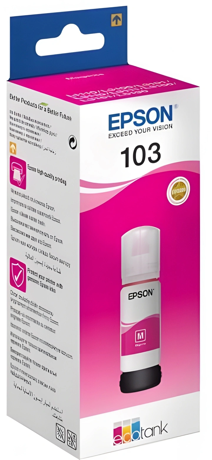 Чернила Epson 103 C13T00S34A пурпурный65мл для Epson L3100/3110/3150 — миниатюра 4