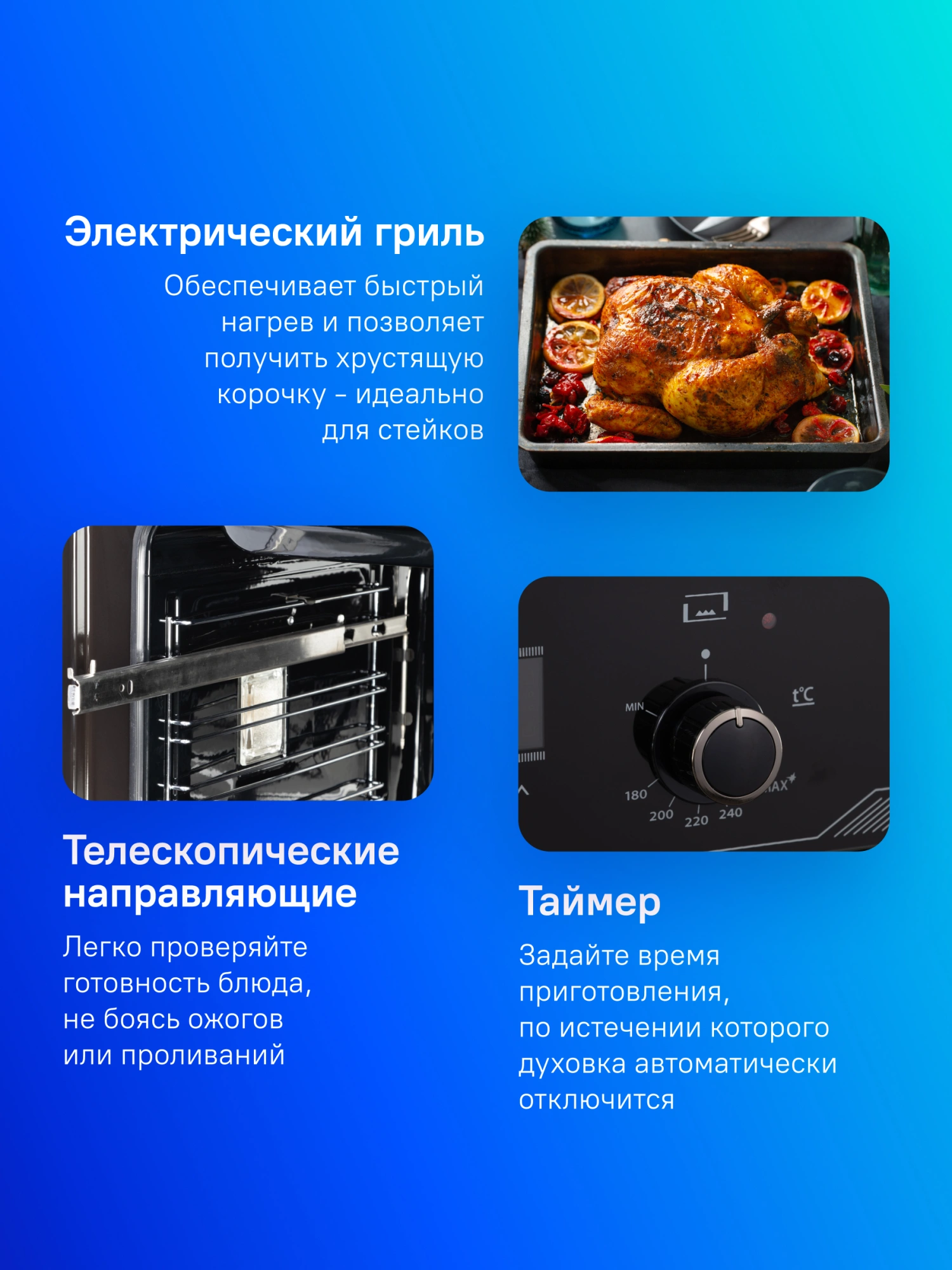 Духовой шкаф Газовый Gefest ДГЭ 621-03 черный — миниатюра 18