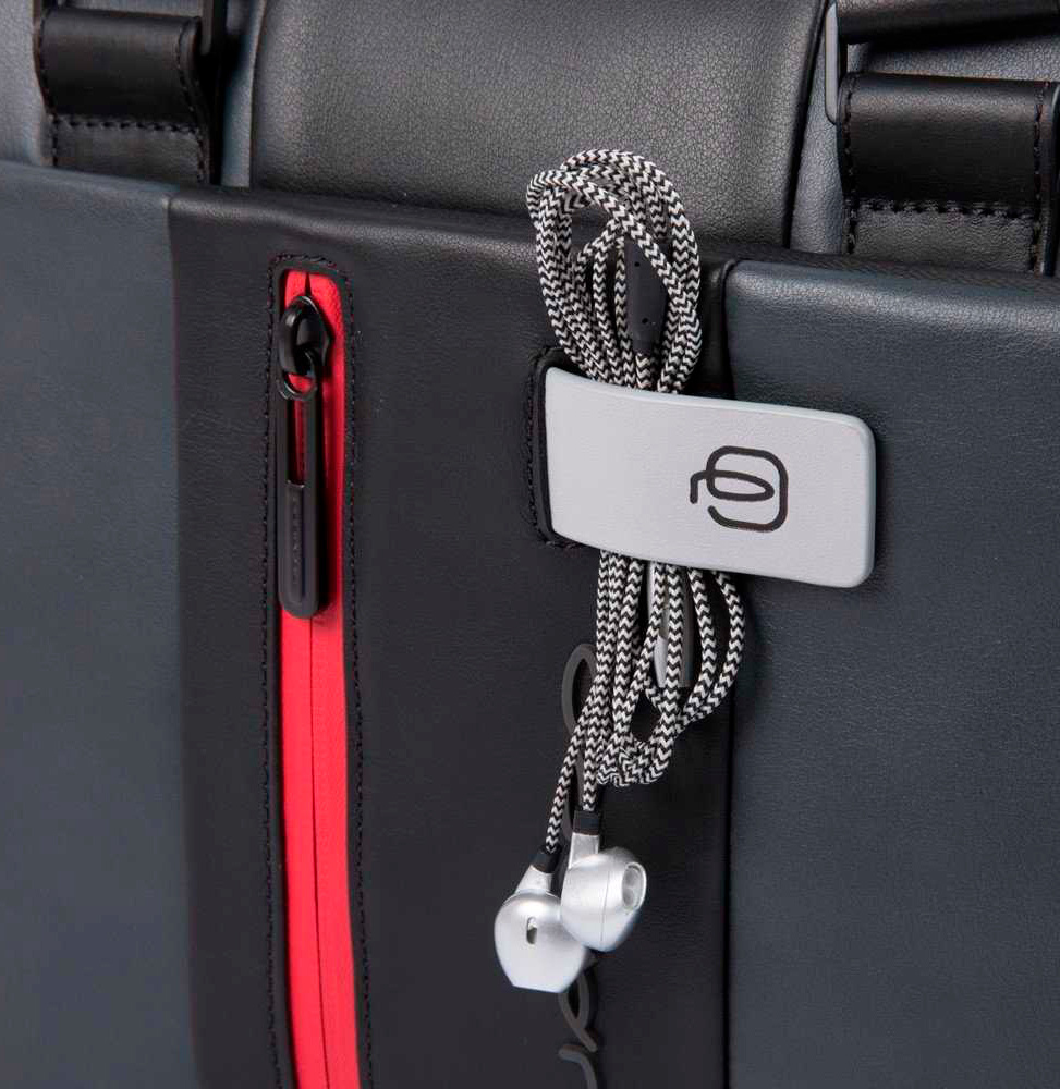 Сумка мужская Piquadro Urban CA3339UB00/GRN с отделением для ноутбука 15.6" серая/черная натур.кожа — миниатюра 4
