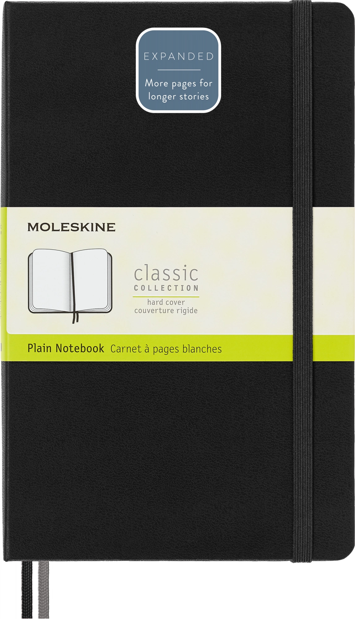Блокнот Moleskine CLASSIC EXPENDED QP062EXP Large 130х210мм 400стр. нелинованный твердая обложка черный — фото 1