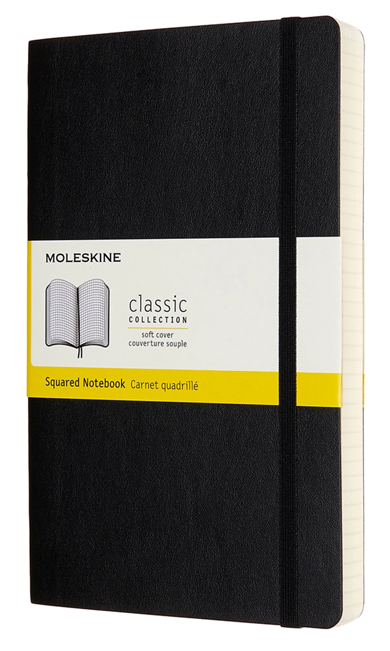 Блокнот Moleskine CLASSIC SOFT EXPENDED QP617EXP Large 130х210мм 400стр. клетка мягкая обложка черный — фото 1