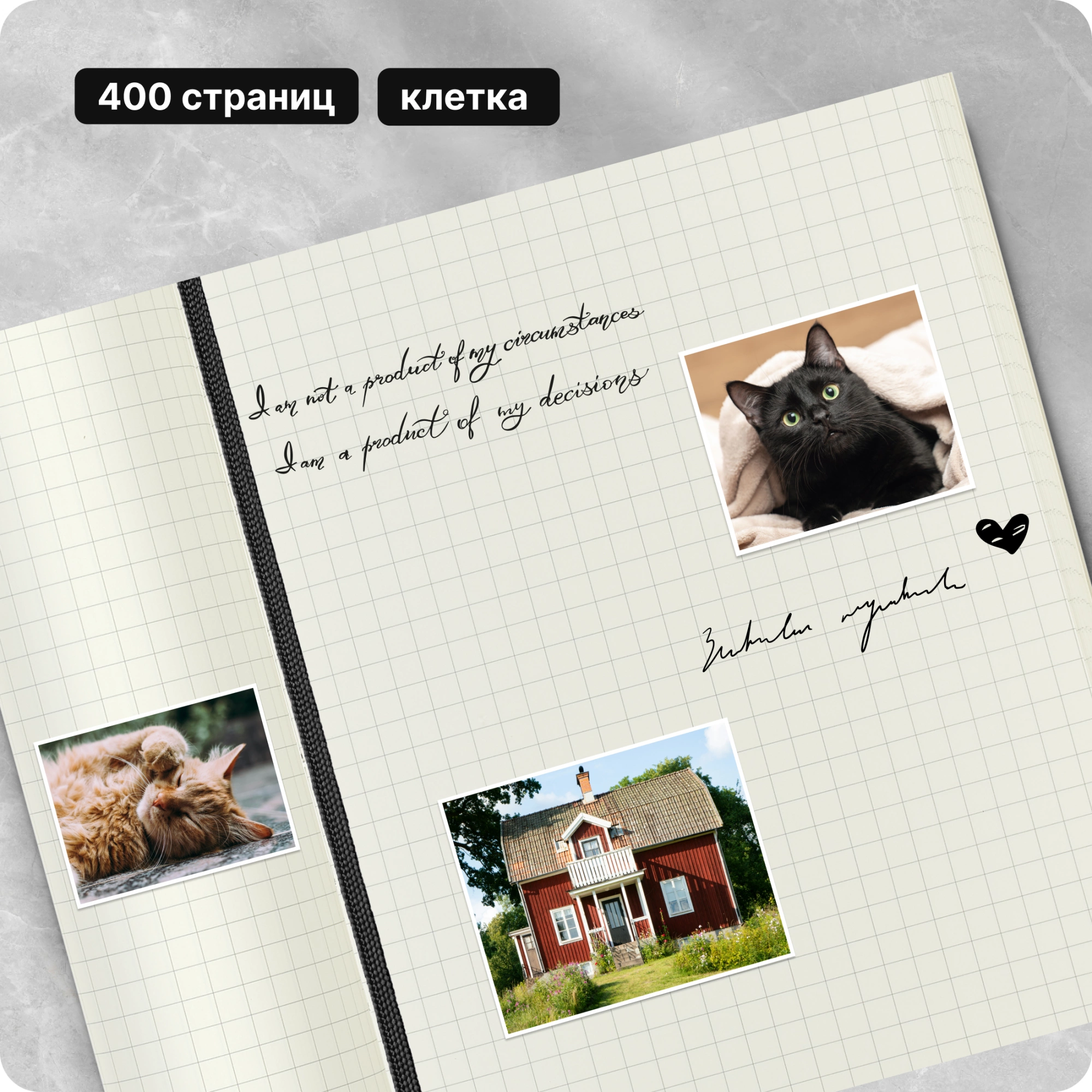 Блокнот Moleskine CLASSIC SOFT EXPENDED QP617EXP Large 130х210мм 400стр. клетка мягкая обложка черный — миниатюра 8