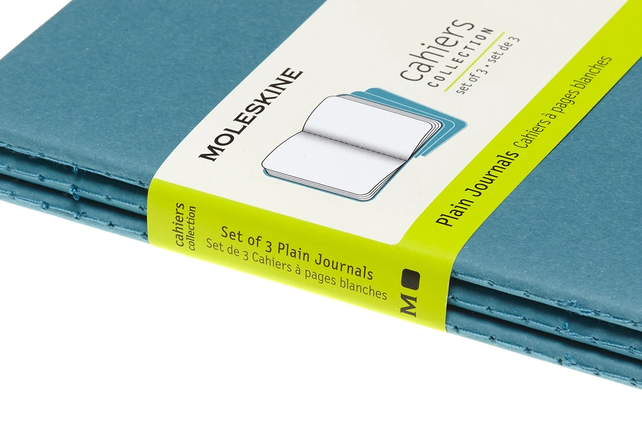 Блокнот Moleskine CAHIER JOURNAL CH013B44 Pocket 90x140мм обложка картон 64стр. нелинованный голубой (3шт) — миниатюра 5