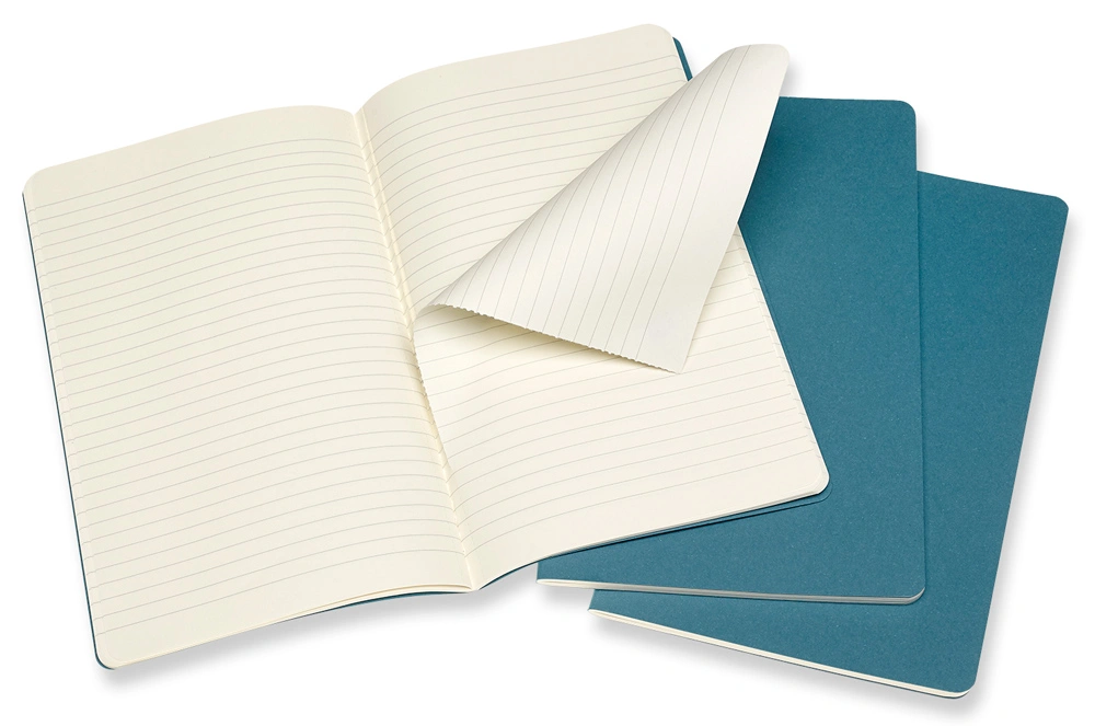 Блокнот Moleskine CAHIER JOURNAL CH016B44 Large 130х210мм обложка картон 80стр. линейка голубой (3шт) — миниатюра 2