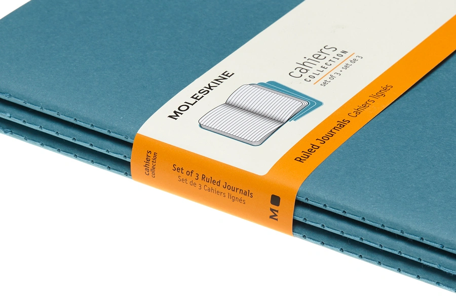Блокнот Moleskine CAHIER JOURNAL CH016B44 Large 130х210мм обложка картон 80стр. линейка голубой (3шт) — миниатюра 5