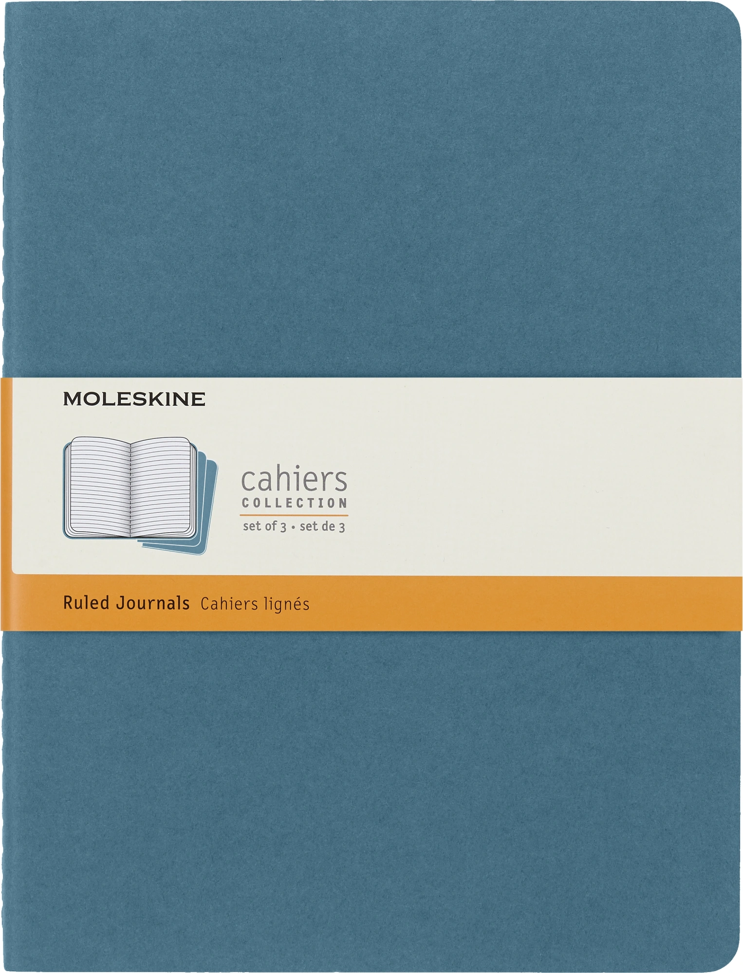 Блокнот Moleskine CAHIER JOURNAL CH021B44 XLarge 190х250мм обложка картон 120стр. линейка голубой (3шт) — фото 1