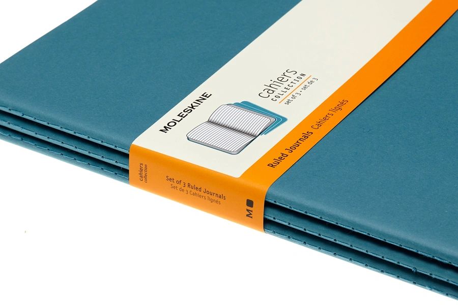 Блокнот Moleskine CAHIER JOURNAL CH023B44 XLarge 190х250мм обложка картон 120стр. нелинованный голубой (3шт) — миниатюра 5