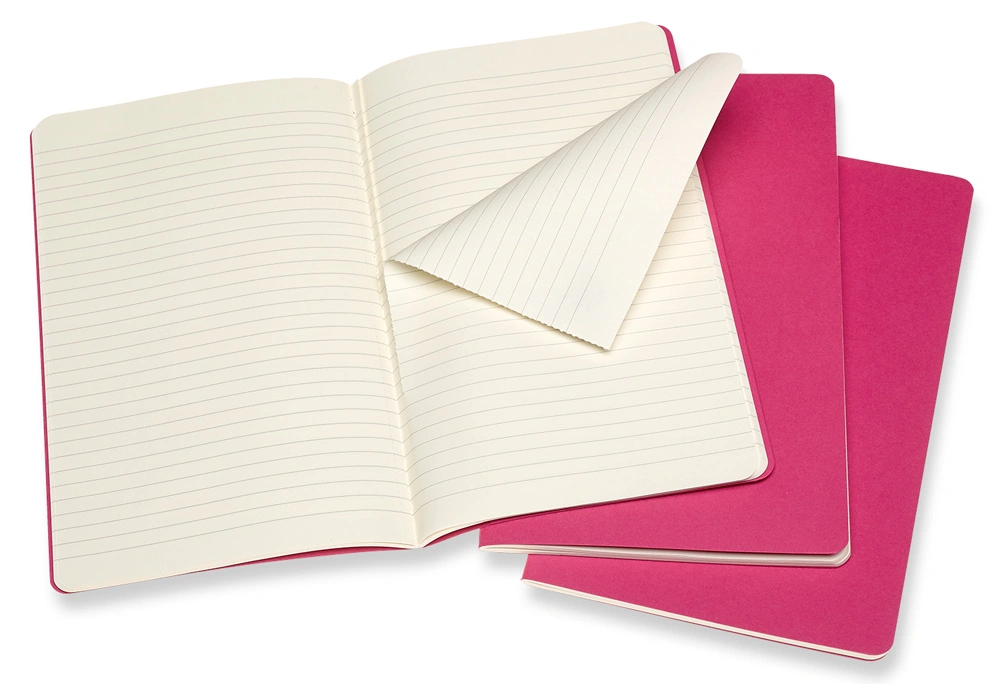 Блокнот Moleskine CAHIER JOURNAL CH016D17 Large 130х210мм обложка картон 80стр. линейка розовый неон (3шт) — миниатюра 2