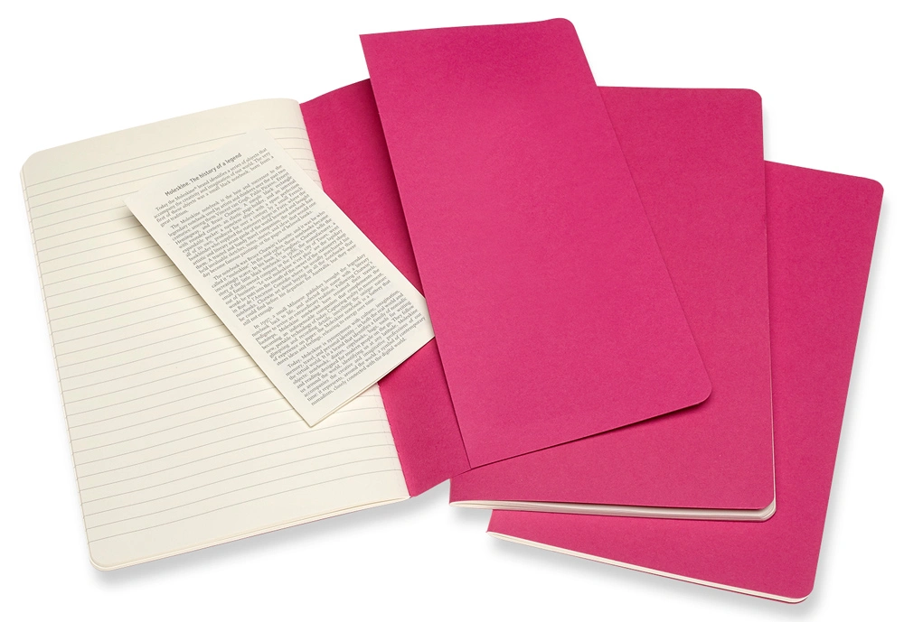 Блокнот Moleskine CAHIER JOURNAL CH016D17 Large 130х210мм обложка картон 80стр. линейка розовый неон (3шт) — миниатюра 4