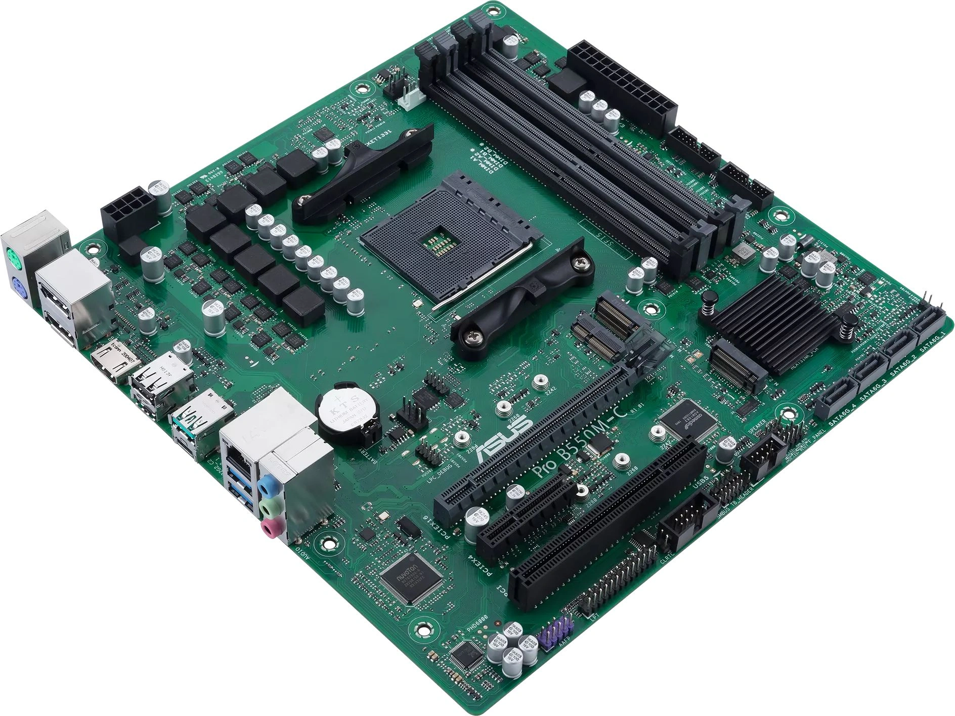 Материнская плата Asus PRO B550M-C/CSM Soc-AM4 AMD B550 4xDDR4 mATX AC`97 8ch(7.1) GbLAN RAID+HDMI+DP — миниатюра 4