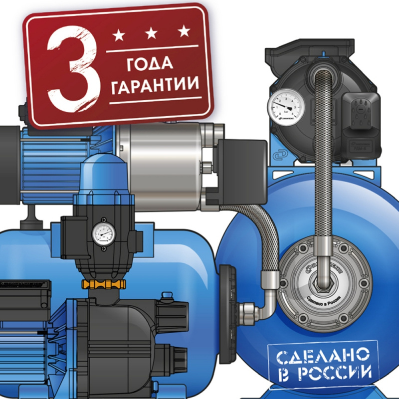 Насос садовый Джилекс Джамбо 60/35 Н 620Вт 3600л/час центробежный (3002) — миниатюра 5