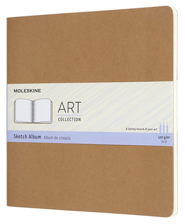 Блокнот для рисования Moleskine ART CAHIER SKETCH ALBUM ARTSKA5P3 190x190мм обложка картон 88стр. бежевый — миниатюра 5