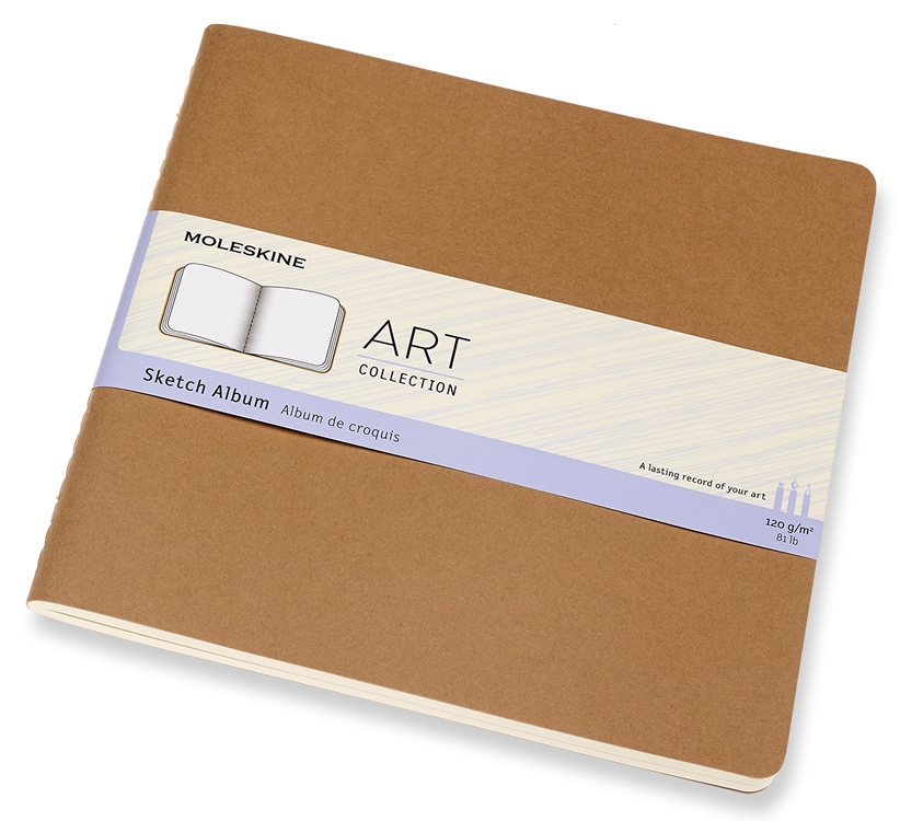 Блокнот для рисования Moleskine ART CAHIER SKETCH ALBUM ARTSKA5P3 190x190мм обложка картон 88стр. бежевый — миниатюра 4