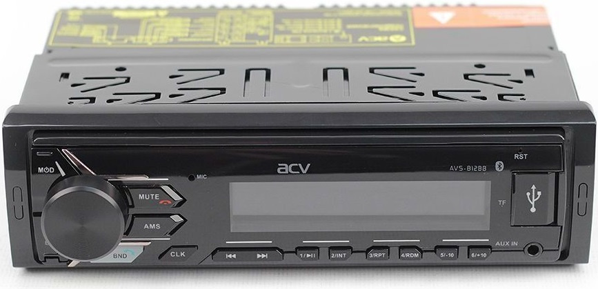 Автомагнитола ACV AVS-812BB 1DIN 4x50Вт v4.0 (33865) — миниатюра 2