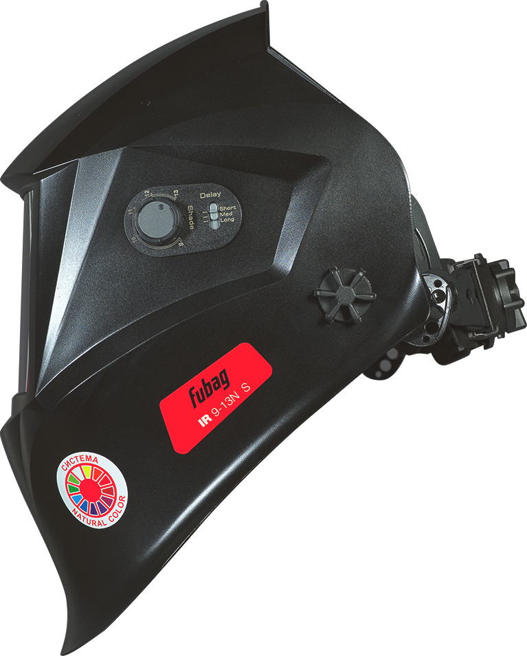 Маска сварщика Fubag IR 9-13N S филь.:хамел. кл.:1/1/1/2 см.экр.95x36мм черный (38072) — миниатюра 3