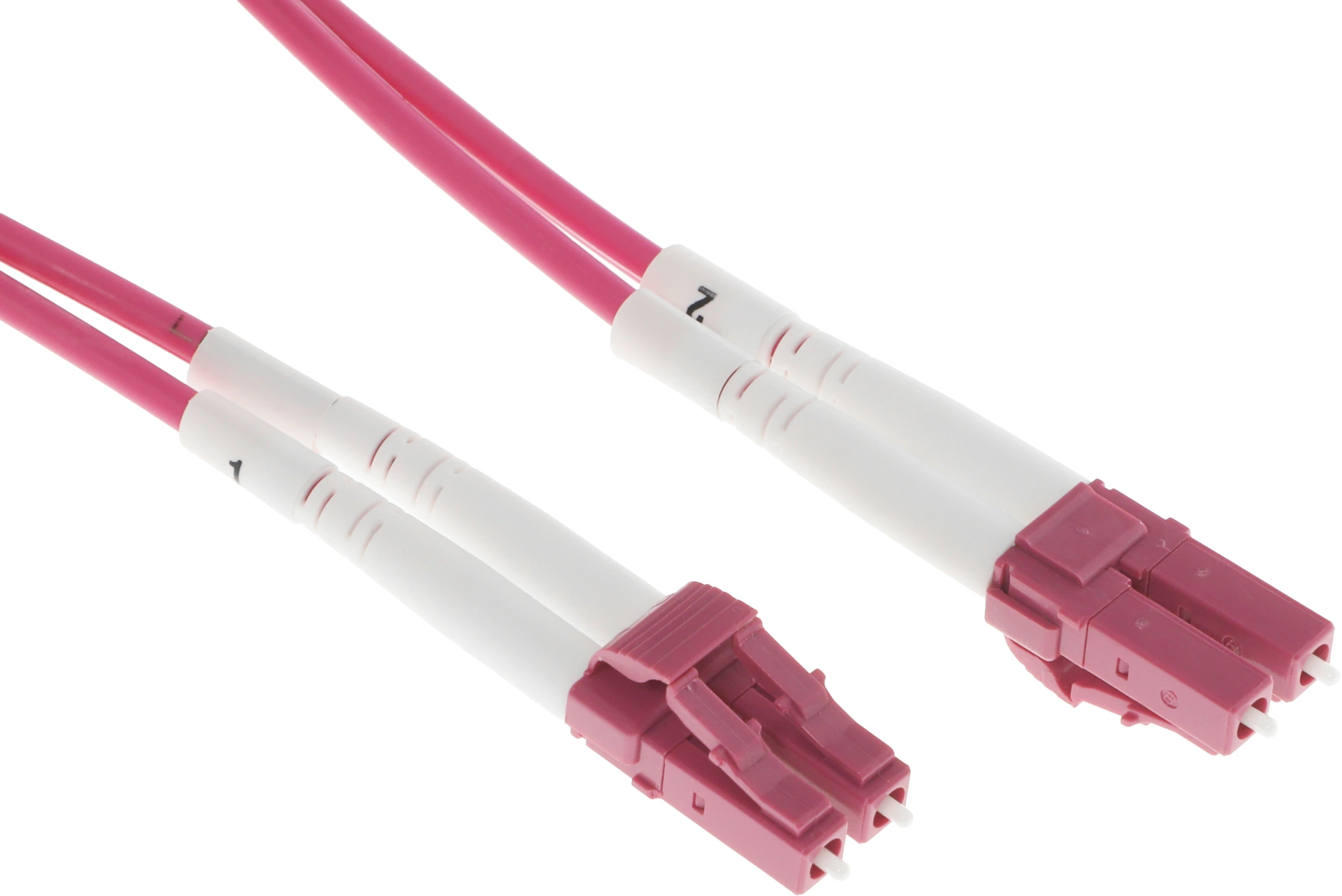 Патч-корд Lanmaster LAN-2LC-2LC/OM4H-1.0 2x50/125 OM4 LC дуплекс-LC дуплекс 1м LSZH розовый — миниатюра 3